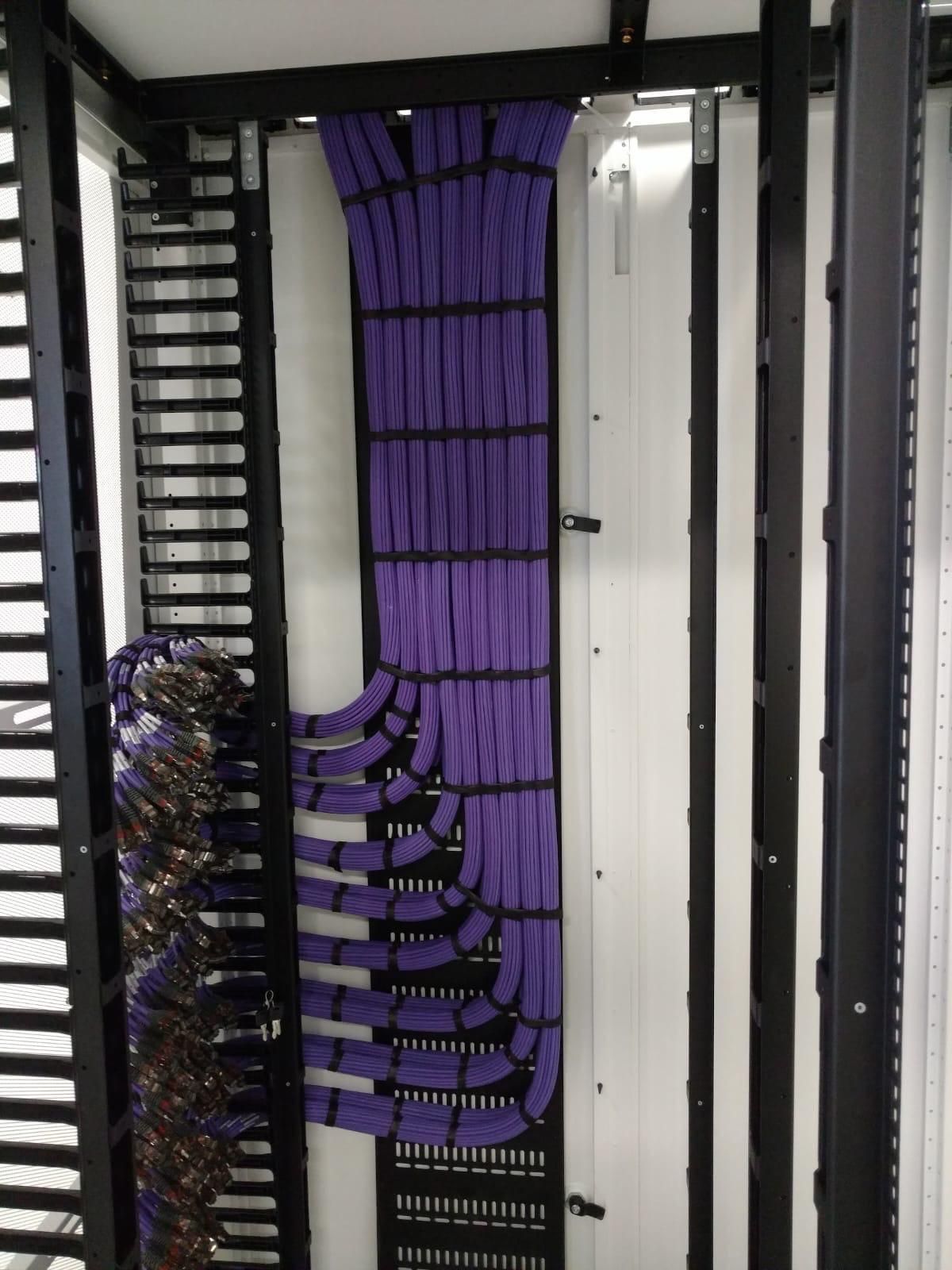 Purple copper looms dressed into a cabinet